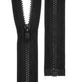 Rits deelbaar | plastic 5 | 75 cm | zwart Deelbare Rits RITS - D - 5 - 75 - CM - 580 - ZWART